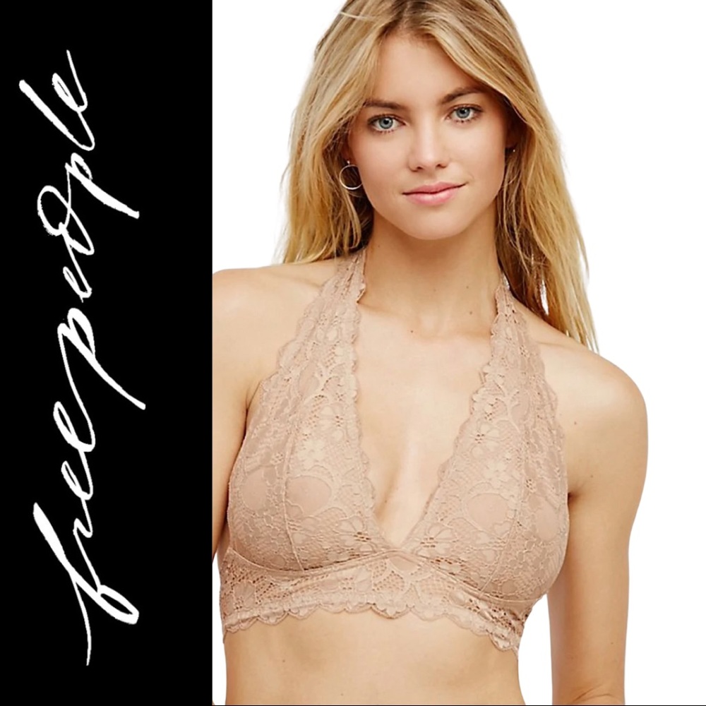 Free People Galloon Lace Halter Bralette